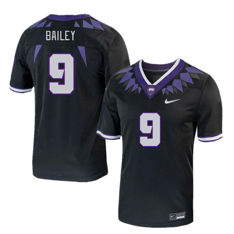 Men #9 Emani Bailey TCU Horned Frogs 2023 College Footbal Jerseys Stitched-Black - Click Image to Close